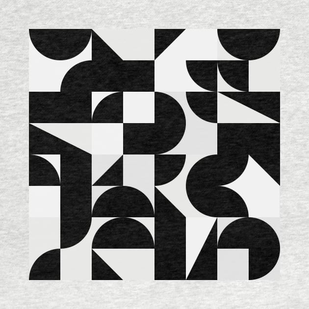 Modern Geometry / Minimal, Black, White, Grey by matise